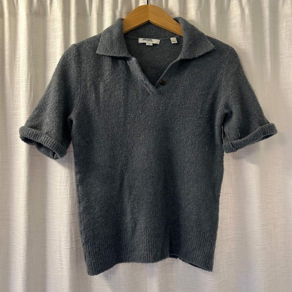 Vince Short Sleeve Cozy Knit Polo